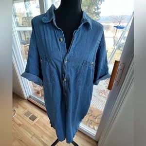 Denim Short Sleeve Dress Women’s 2-3X